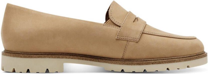 Tamaris Loafers blokhak instapschoen lage schoen zakelijke schoen met sierband