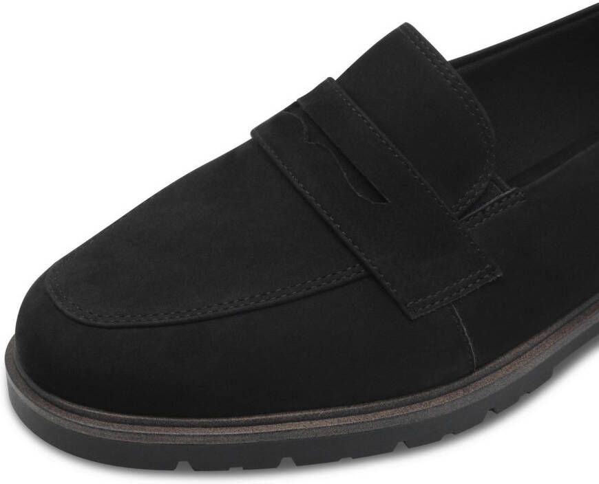 Tamaris Loafers blokhak instapschoen lage schoen zakelijke schoen met sierband