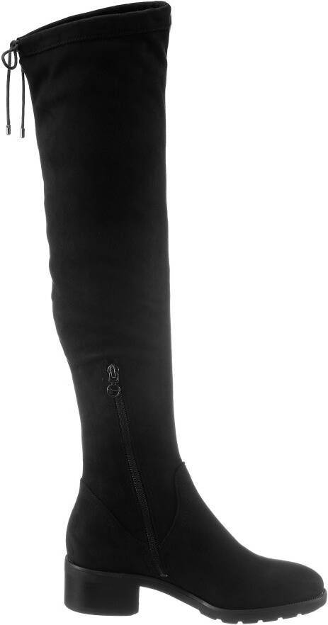 Tamaris Overknee-laarzen Quinn met vetersluiting aan de schachtrand xs-schacht
