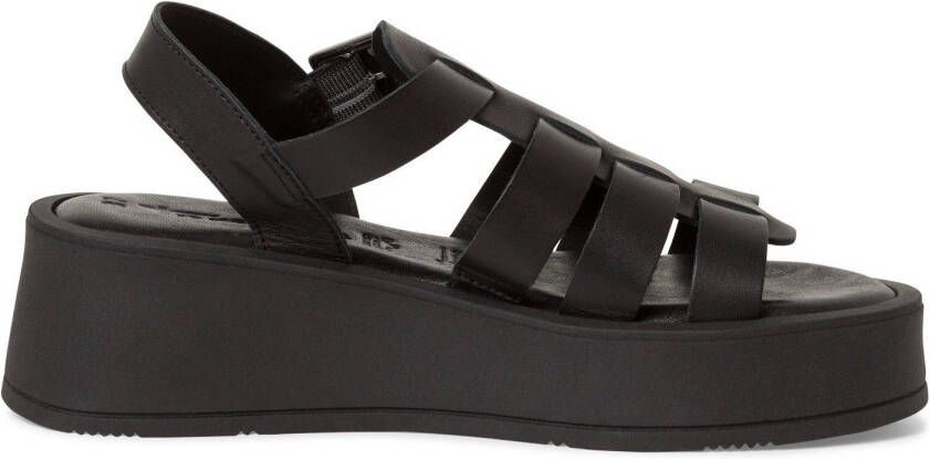 Tamaris Plateausandalen zomerschoen sandaal plateauhak in gladiatoren-look