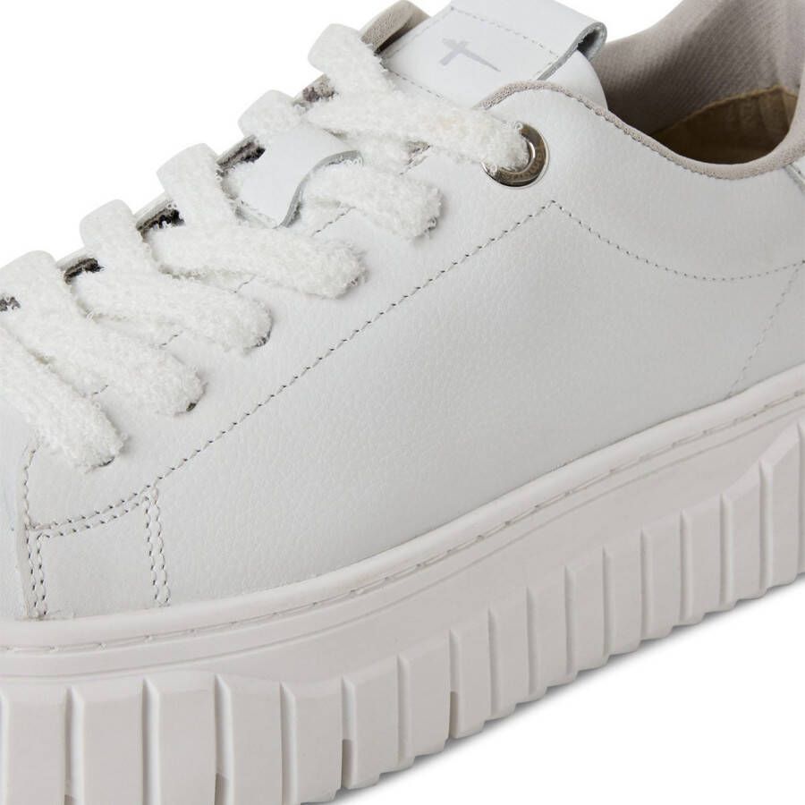 Tamaris Plateausneakers vrijetijdsschoen lage schoen veterschoen met contrast bies