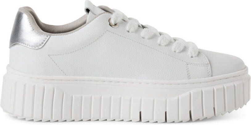 Tamaris Plateausneakers vrijetijdsschoen lage schoen veterschoen met contrast bies