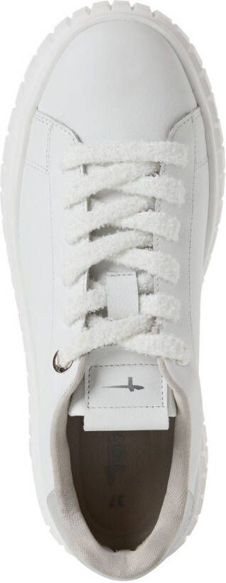 Tamaris Plateausneakers vrijetijdsschoen lage schoen veterschoen met contrast bies