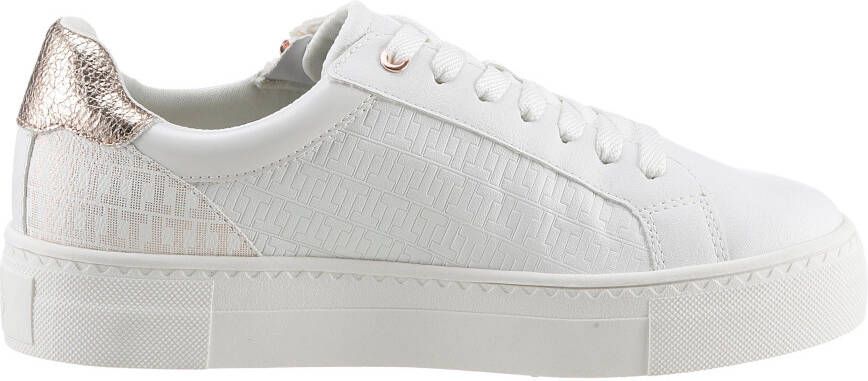 Tamaris Plateausneakers vrijetijdsschoen lage schoen veterschoen in vegan uitvoering