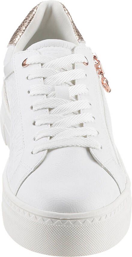 Tamaris Plateausneakers vrijetijdsschoen lage schoen veterschoen in vegan uitvoering