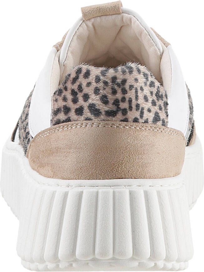 Tamaris Plateausneakers in materiaalmix vrijetijdsschoen lage schoen veterschoen