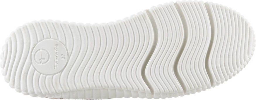Tamaris Plateausneakers in materiaalmix vrijetijdsschoen lage schoen veterschoen