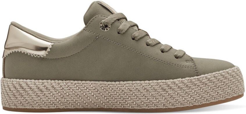 Tamaris Plateausneakers vrijetijdsschoen lage schoen veterschoen met textielkoord aan het plateau