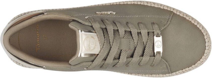 Tamaris Plateausneakers vrijetijdsschoen lage schoen veterschoen met textielkoord aan het plateau