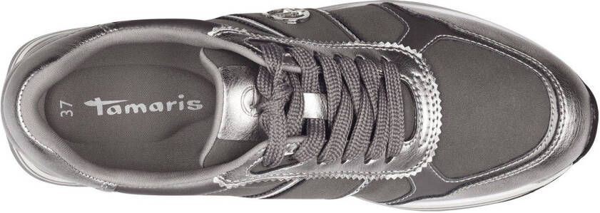 Tamaris Plateausneakers vrijetijdsschoen lage schoen veterschoen in vegan uitvoering