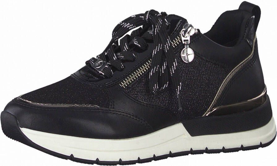 Tamaris NU 21% KORTING Plateausneakers Almina met trendy metallic inzetten
