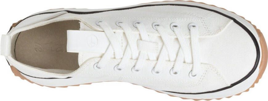 Tamaris Plateausneakers MILENA vrijetijdsschoen lage schoen veterschoen met touch-it-uitrusting