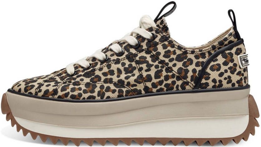 Tamaris Plateausneakers MILENA vrijetijdsschoen lage schoen veterschoen met touch-it-uitrusting