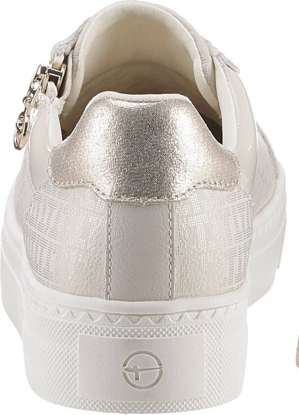 Tamaris Plateausneakers vrijetijdsschoen lage schoen veterschoen in vegan uitvoering