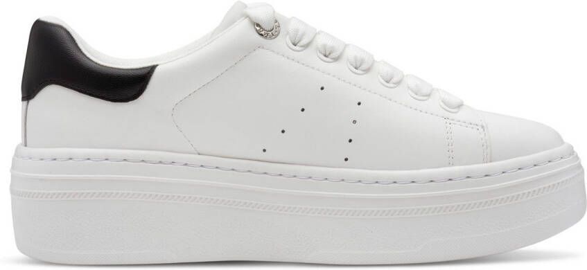 Tamaris Plateausneakers veterschoen halfhoge schoen met opvallende sierstenen op de hiel