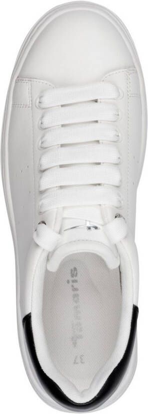 Tamaris Plateausneakers veterschoen halfhoge schoen met opvallende sierstenen op de hiel