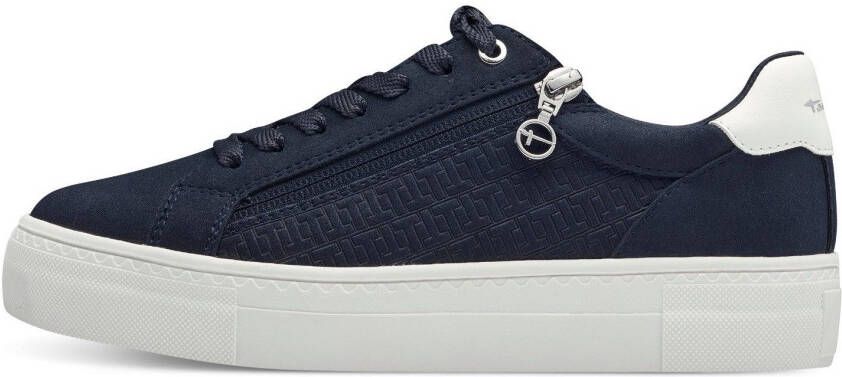Tamaris Plateausneakers vrijetijdsschoen lage schoen veterschoen in vegan uitvoering