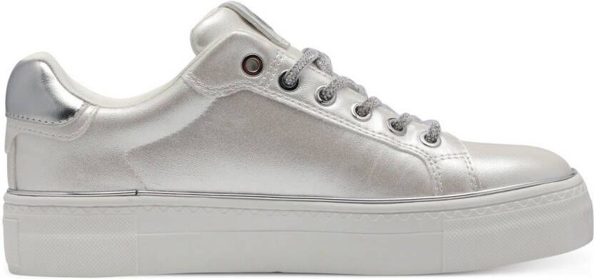 Tamaris Plateausneakers vrijetijdsschoen lage schoen veterschoen contrastafwerking aan de hak