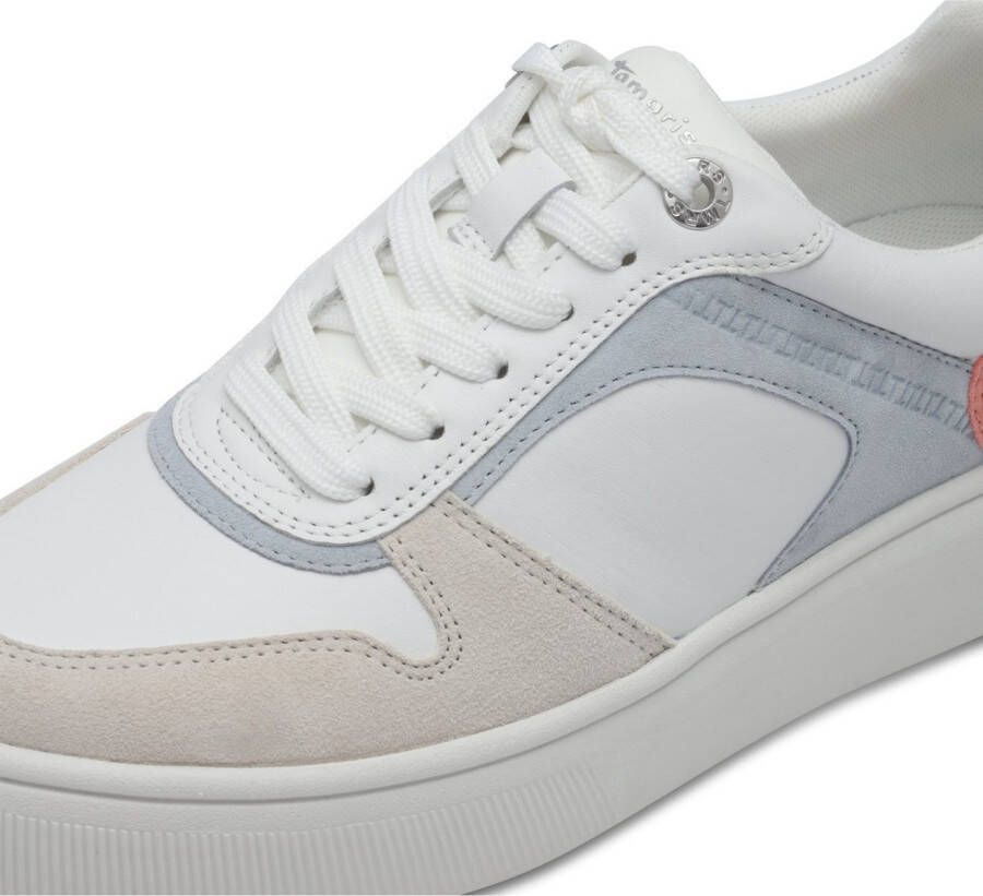 Tamaris Plateausneakers vrijetijdsschoen lage schoen veterschoen met contrastafwerkingen
