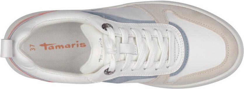 Tamaris Plateausneakers vrijetijdsschoen lage schoen veterschoen met contrastafwerkingen