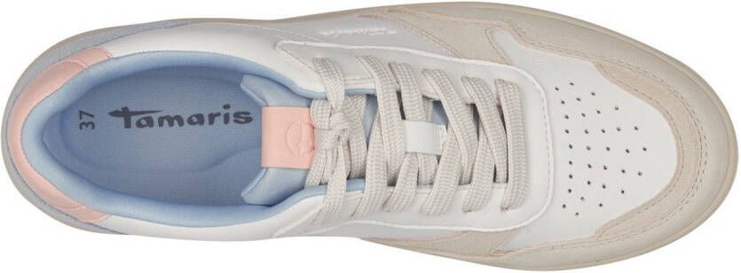 Tamaris Plateausneakers vrijetijdsschoen lage schoen veterschoen met contrastafwerkingen