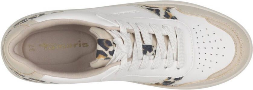 Tamaris Plateausneakers vrijetijdsschoen lage schoen veterschoen met contrastafwerkingen
