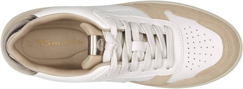 Tamaris Plateausneakers vrijetijdsschoen lage schoen veterschoen met contrastafwerkingen