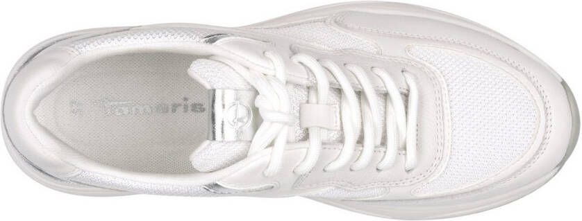 Tamaris Plateausneakers vrijetijdsschoen lage schoen veterschoen met gepolsterde schacht
