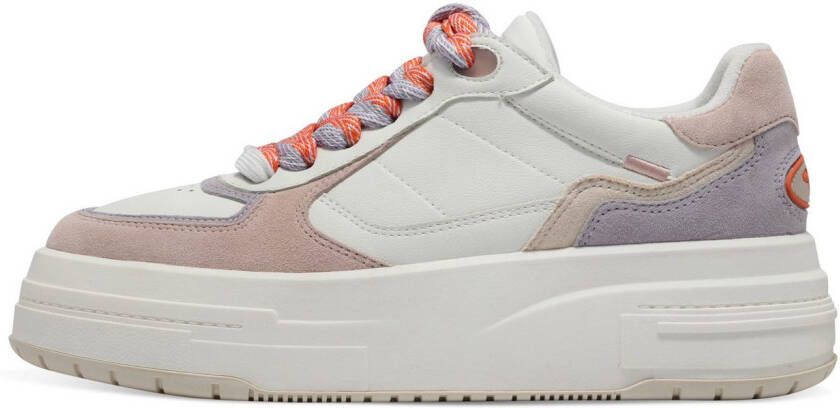 Tamaris Plateausneakers vrijetijdsschoen lage schoen veterschoen met gepolsterde schacht