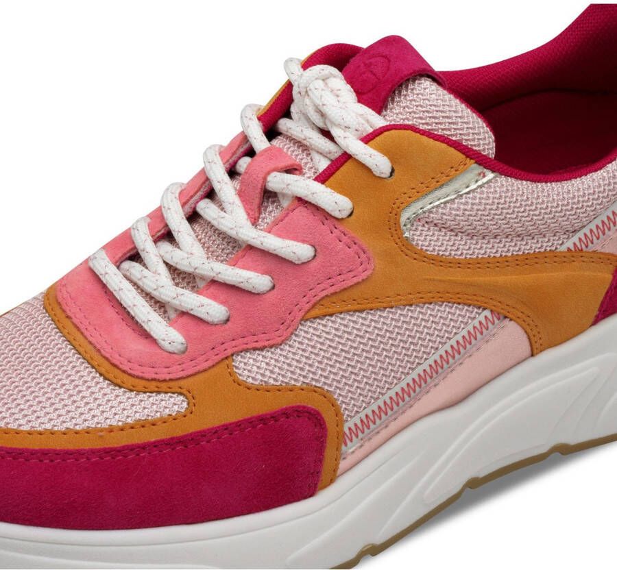 Tamaris Plateausneakers vrijetijdsschoen halfschoen veterschoen met gepolsterde schacht