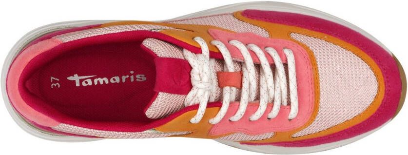 Tamaris Plateausneakers vrijetijdsschoen halfschoen veterschoen met gepolsterde schacht
