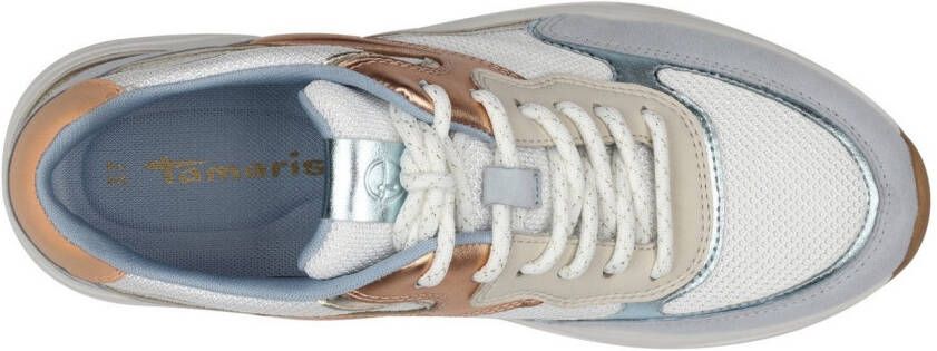 Tamaris Plateausneakers vrijetijdsschoen halfschoen veterschoen met gepolsterde schacht