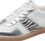 Tamaris Plateausneakers vrijetijdsschoen lage schoen veterschoen met glitter op de hiel - Thumbnail 5