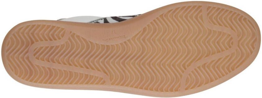 Tamaris Plateausneakers vrijetijdsschoen lage schoen veterschoen met glitter op de hiel
