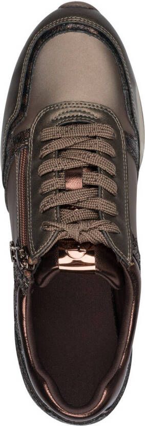 Tamaris Plateausneakers vrijetijdsschoen lage schoen veterschoen met subtiele metallic-details