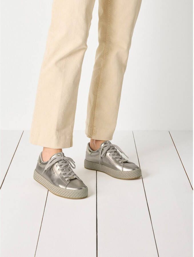 Tamaris Plateausneakers vrijetijdsschoen lage schoen veterschoen met textielkoord aan het plateau