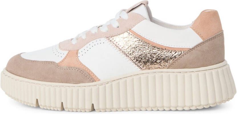 Tamaris Plateausneakers vrijetijdsschoen lage schoen veterschoen met touch-it-technologie