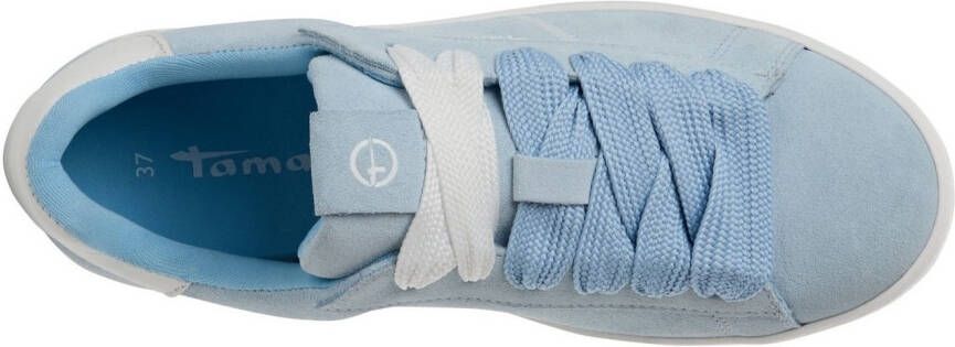 Tamaris Plateausneakers vrijetijdsschoen lage schoen veterschoen met zijlijk logo-opdruk