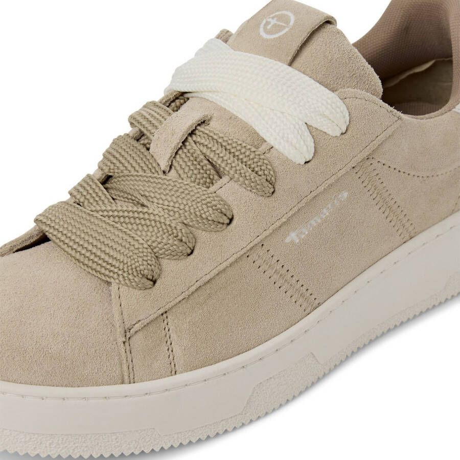 Tamaris Plateausneakers vrijetijdsschoen lage schoen veterschoen met zijlijk logo-opdruk