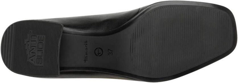 Tamaris Pumps blokhak business schoen instapper met goudkleurig sieraadelement