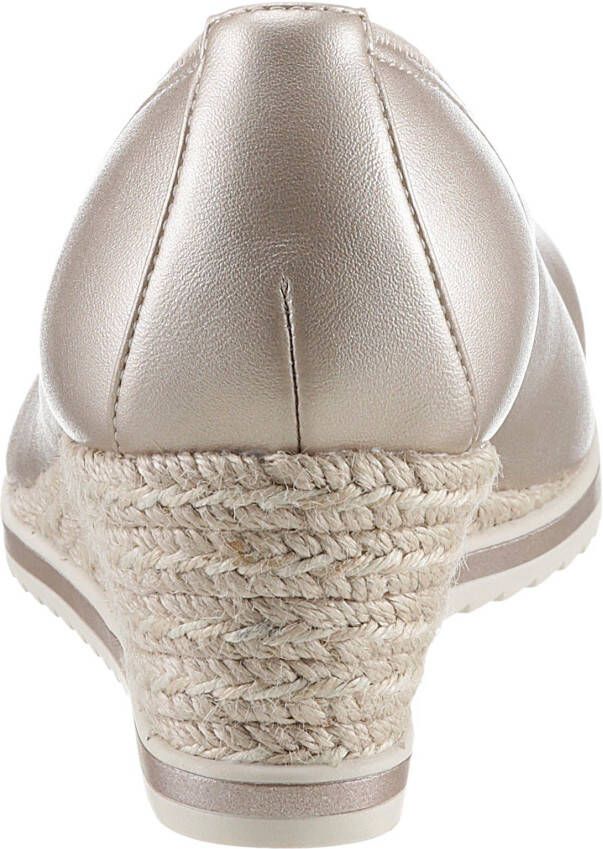 Tamaris Pumps met sleehak avondschoen wig-hak met jute beklede wig-hak