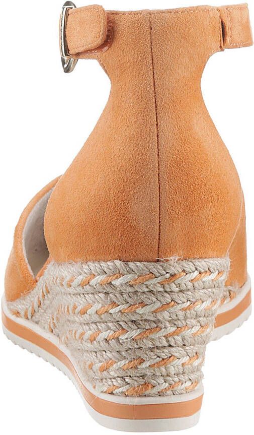 Tamaris Pumps met sleehak instapschoen riemzandan met modieuze jute-afwerking