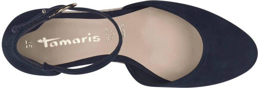Tamaris Pumps met sleehak instapschoen bandjessandaal met modieuze jute-afwerking