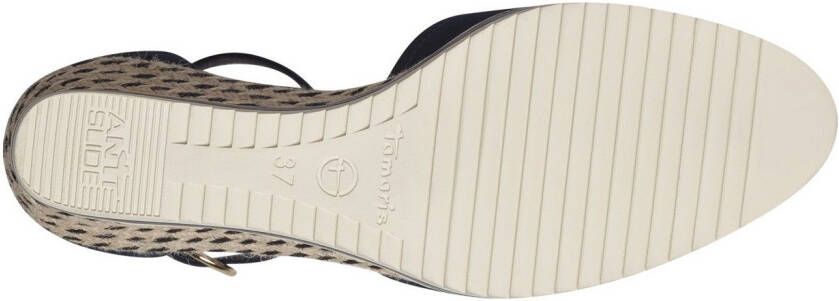 Tamaris Pumps met sleehak instapschoen bandjessandaal met modieuze jute-afwerking