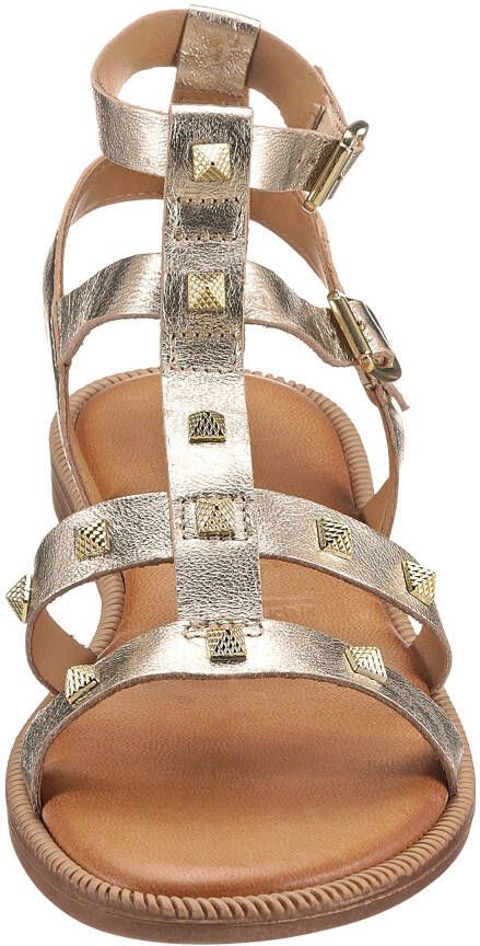 Tamaris Romeinse sandalen in een metallic look