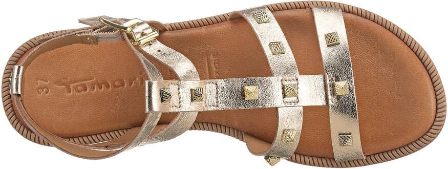 Tamaris Romeinse sandalen in een metallic look