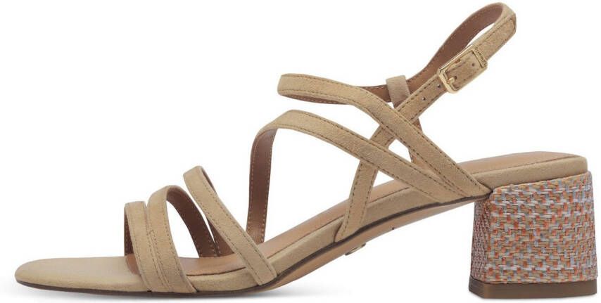 Tamaris Sandaaltjes blokhak avondschuh zomerschoen met verstelbare gesp