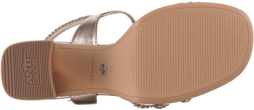 Tamaris Sandaaltjes blokhak avondschuh feestdagenschuh fonkelende strasssteentjes
