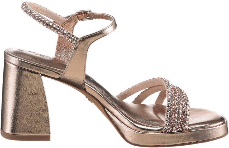 Tamaris Sandaaltjes blokhak avondschuh feestdagenschuh fonkelende strasssteentjes