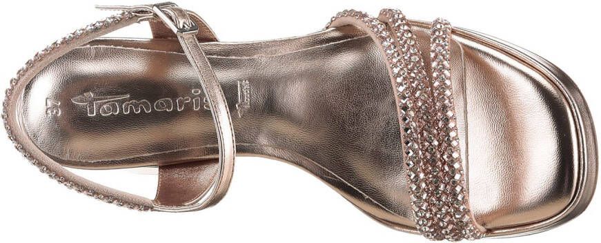 Tamaris Sandaaltjes blokhak avondschuh feestdagenschuh fonkelende strasssteentjes